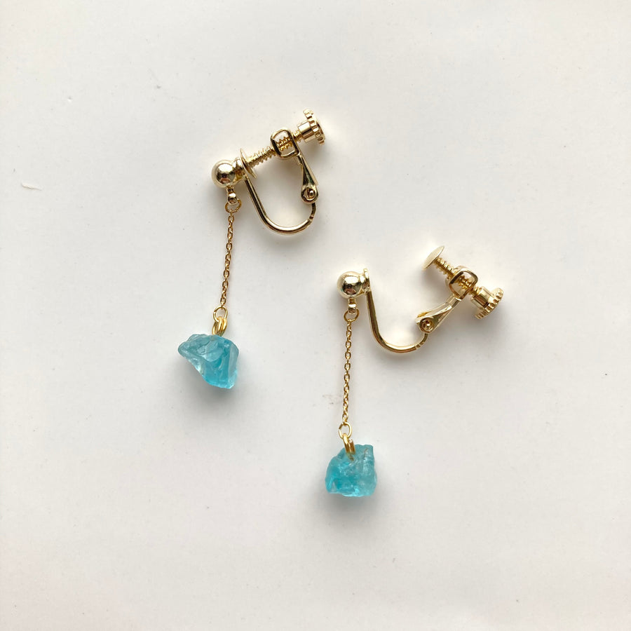 Apatite Chain Pierces / Earrings (GOLD)