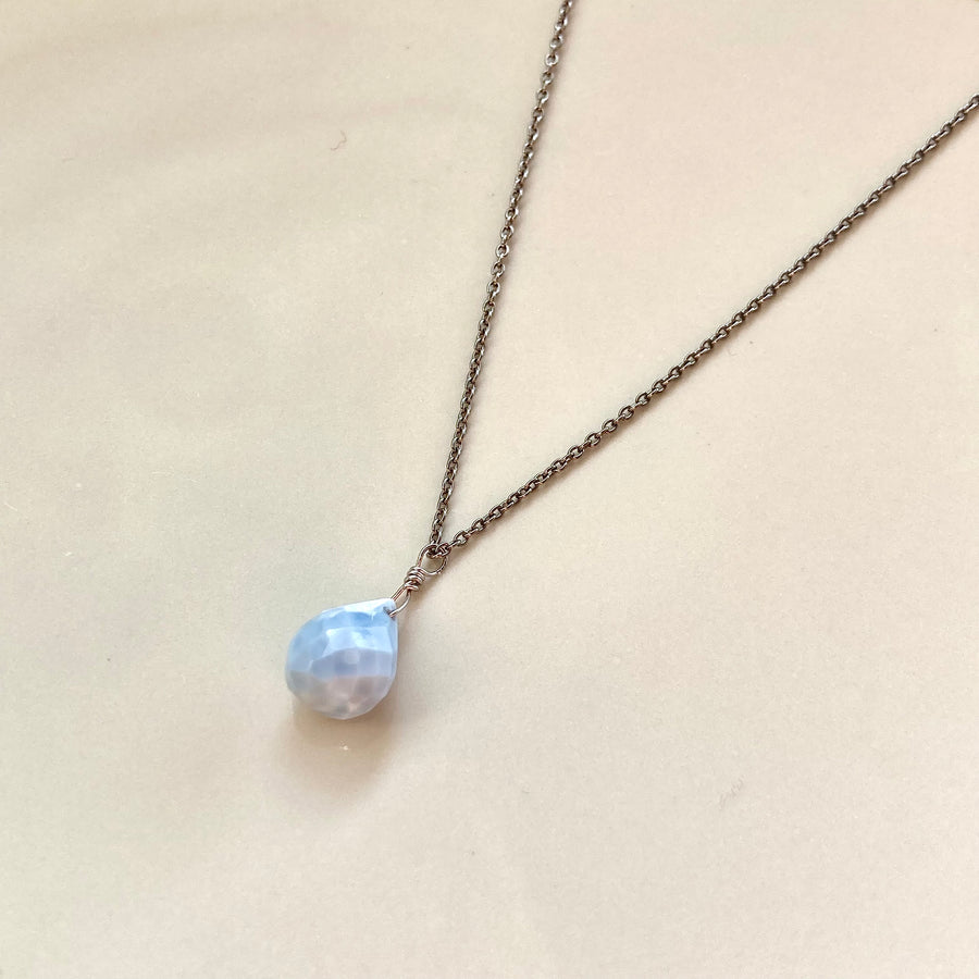 Blue Opal Necklace (SILVER)