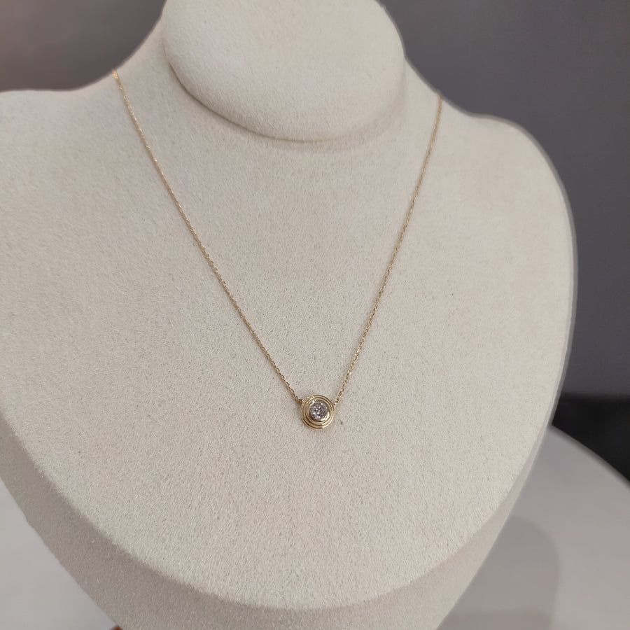 Wave Circle Diamond Necklace