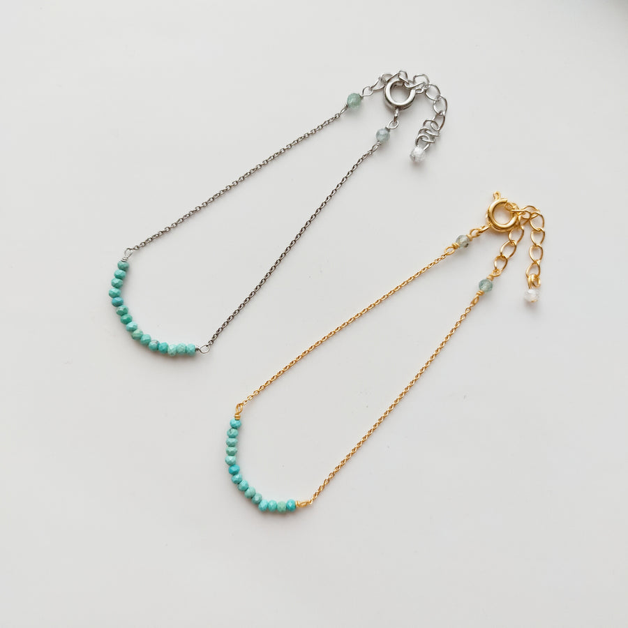 Turquoise Smiling Bracelet (GOLD / SILVER)