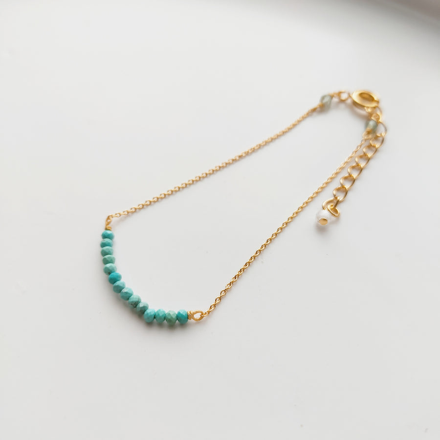 Turquoise Smiling Bracelet (GOLD / SILVER)