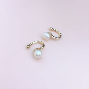 Select Gold Ear Cuffs with a Pearl