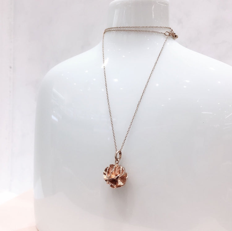 SHAFCA Pink Gold Frill Ball Necklace