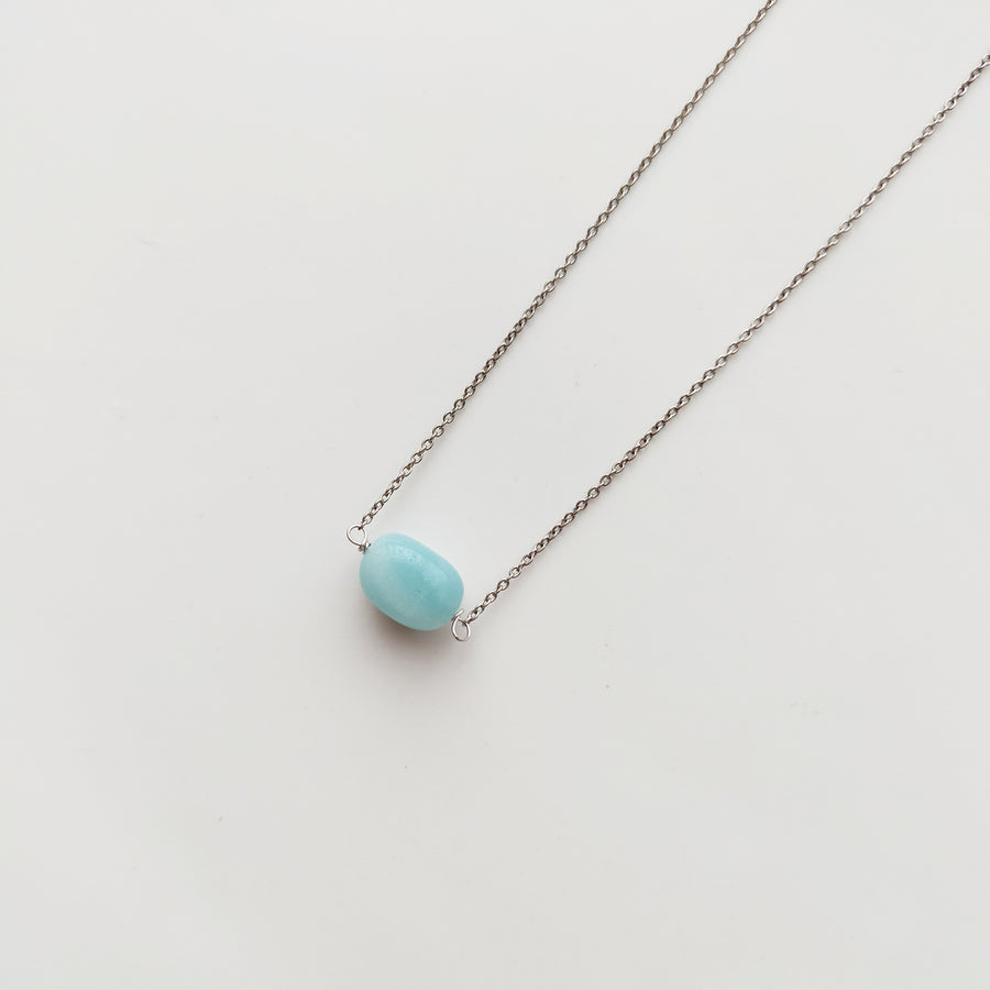 Amazonite Simple Necklace (GOLD / SILVER)