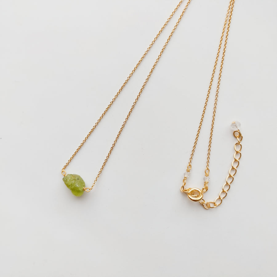 Peridot Simple Necklace (GOLD / SILVER)