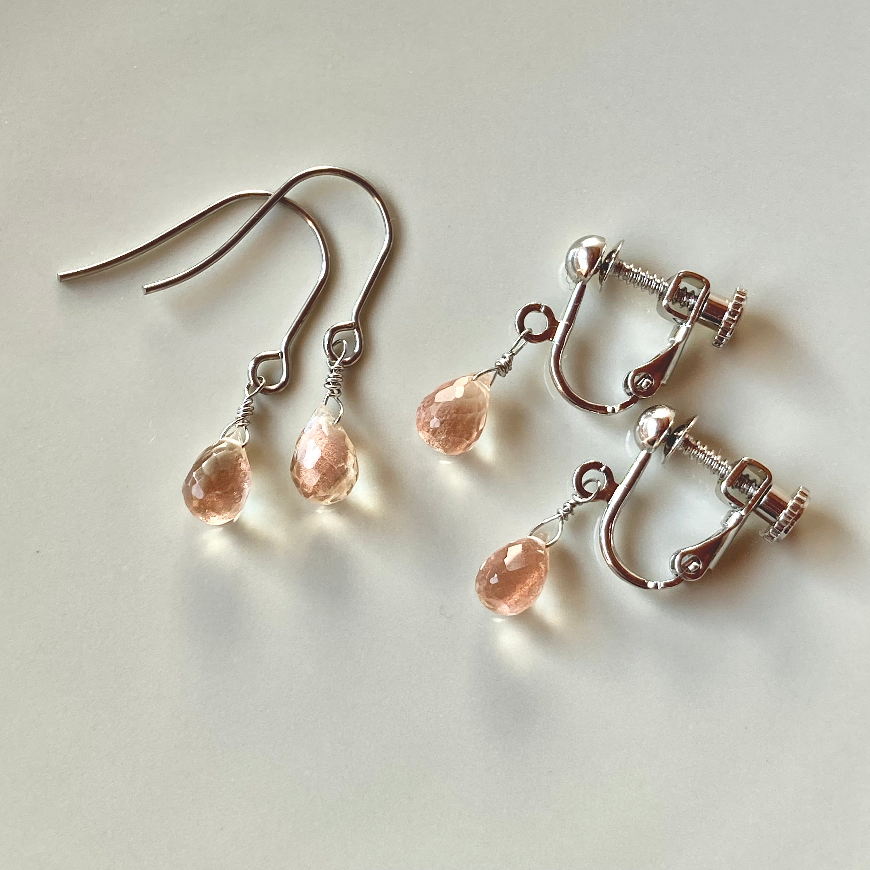 【予約販売品】 Pierces Short Sunstone Oregon / (SILVER Earrings ピアス