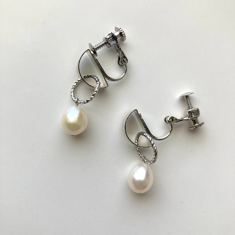 Minimum Pearl Pierces / Earrings (SILVER)
